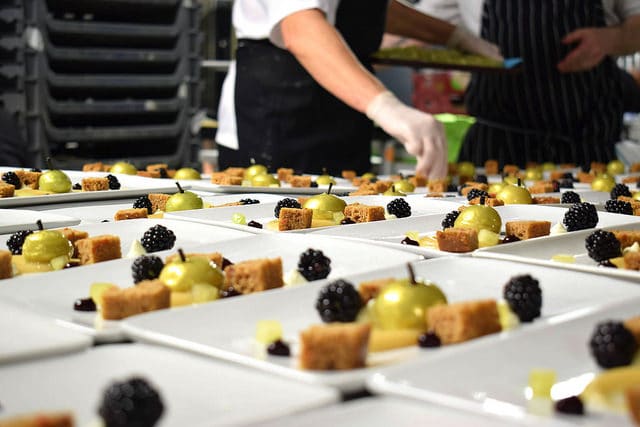 desserts for large banquet and dinner venue’