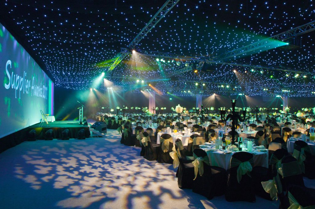Great Yorkshire Events Centre - Large Conference Venue set up for a conference dinner